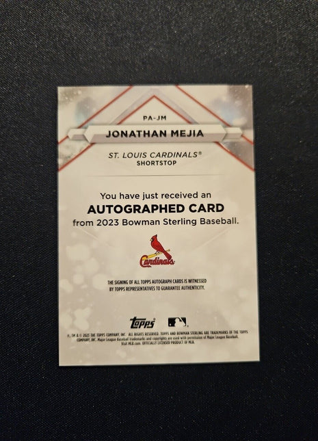 2023 Jonathan Mejia Bowman Sterling Auto #pa-jm Cardinals