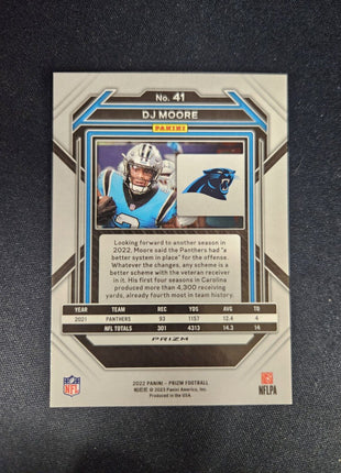 2022 DJ Moore Prizm Blue sp #41 Panthers