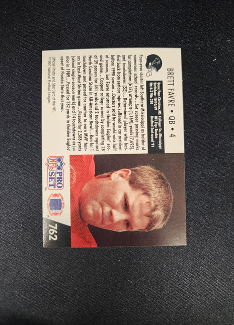 1991 Brett Favre Pro Set Rc Rookie #762 Falcons HOF