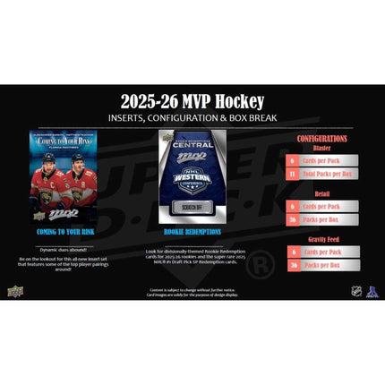 NHL 2025-26 Upper Deck NHL MVP Hockey Retail Box