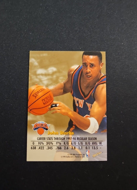 1998 John Starks Skybox Autographics Auto Knicks