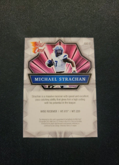 2021 Michael Strachan Wild Card Alumination Rc Rookie Auto