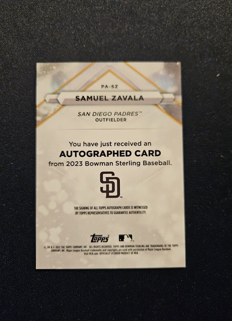 2023 Samuel Zavala Bowman Sterling Auto Padres