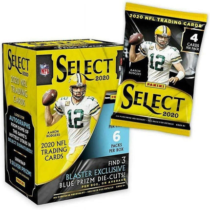 NFL 2020 Panini Select Football Blaster Box Blue Prizm Die-Cuts