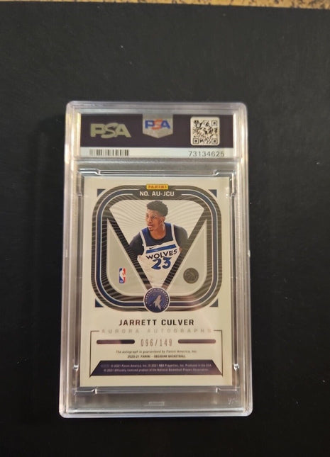 2020-21 Jarrett Culver Obsidian Aurora Auto /149 Psa 8