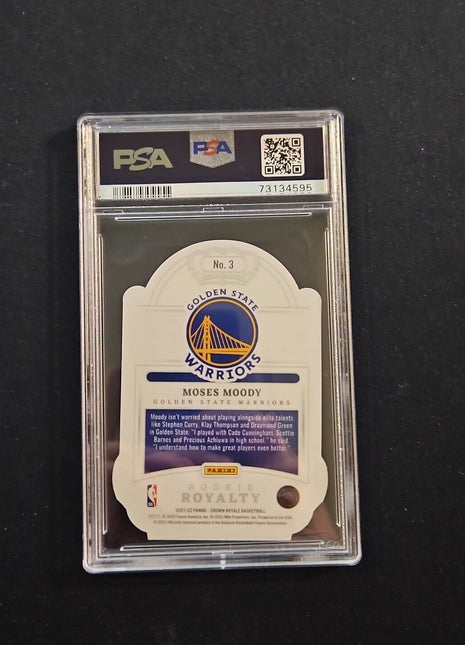 2021-22 Moses Moody Crown Royale Asia Red Rookie Royalty Psa 9