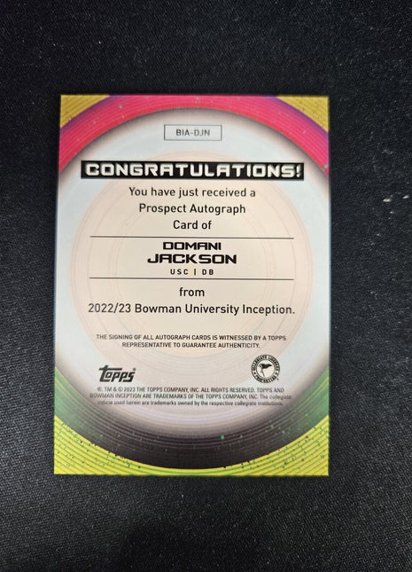 2023 Domani Jackson Bowman U Inception Auto USC