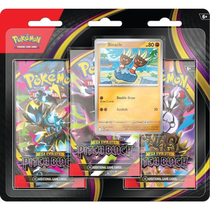 Pokemon Pokemon Trading Card Games Mega Evolution Pitch Black 3 Pack Blister