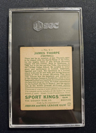 1933 Sport Kings Gum Jim Thorpe #6 SGC 3 Rc Rookie HoF