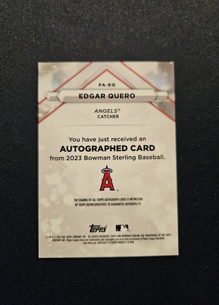 2023 Edgar Quero Bowman Sterling Auto #pa-eq Angels