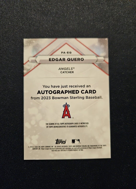 2023 Edgar Quero Bowman Sterling Auto #pa-eq Angels