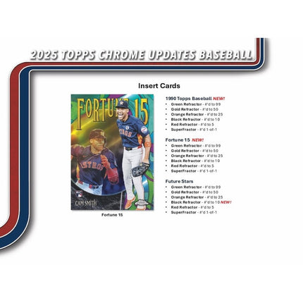 MLB Topps 2025 Chrome Update Series Baseball Jumbo Hobby Box