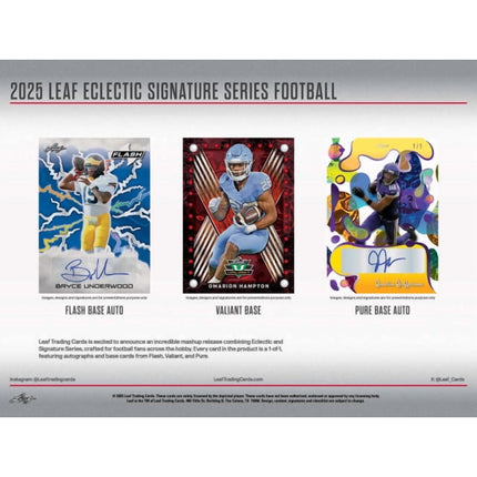 NFL 2025 Leaf Eclectic Signature Series Football Hobby Box