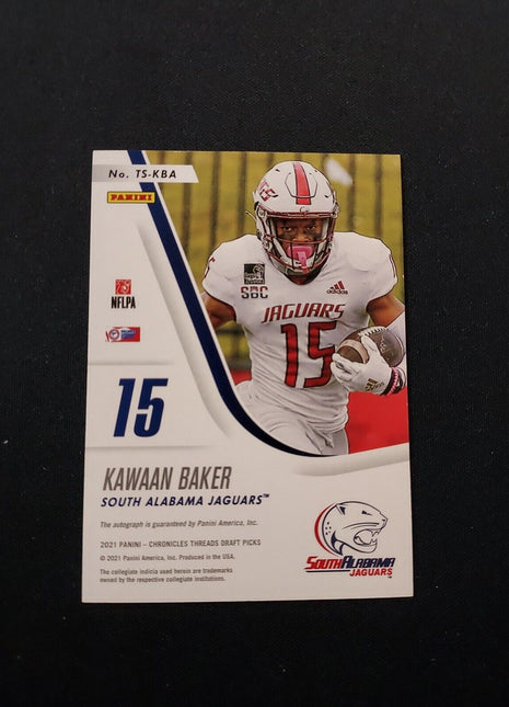 2021 Kawaan Baker Panini Threads Rc Rookie Auto