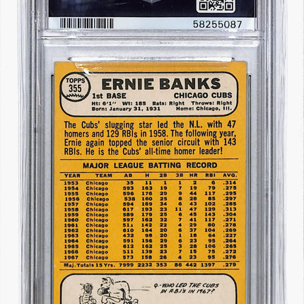 1968 Topps Ernie Banks #355 PSA 4