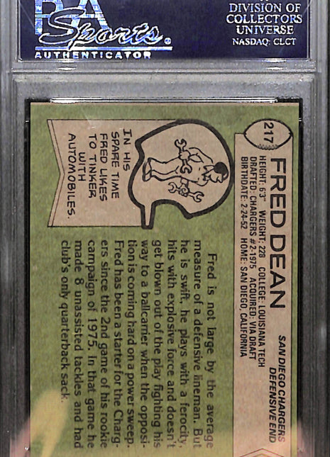 1978 Topps Fred Dean #217 PSA 9