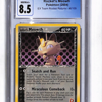 2000 Pokemon Rocket Meowth 1st Edition PSA 8 #62