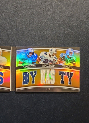 2010 Dallas Dynsaty Triple Threads Jersey /9 Emmitt Smith Troy Aikman Staubach