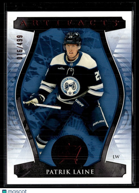 2023-24 UD ARTIFACTS RUBY /499 PATRIK LAINE BLUE JACKETS