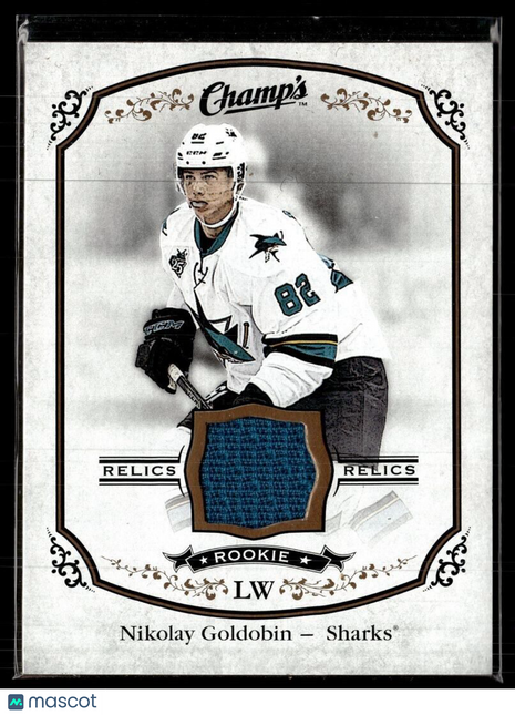 2015-16 CHAMPS ROOKIE JERSEY RELIC NIKOLAY GODOBIN SHARKS