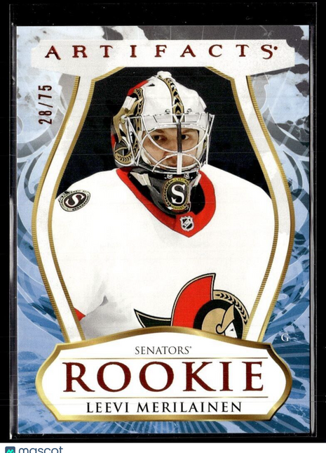 2023-24 UD ARTIFACTS AUTUMN /75 ROOKIE LEEVI MERILAINEN SENATORS