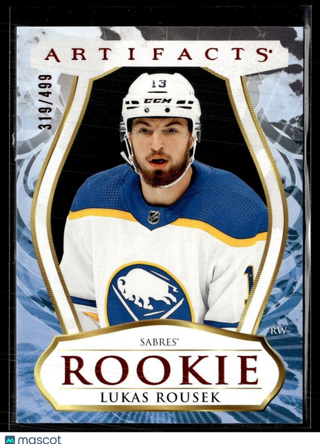 2023-24 UD ARTIFACTS RUBY /499 ROOKIE LUKAS ROUSEK SABRES