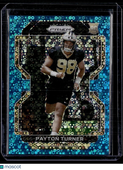 2021 PRIZM BLUE /79 NO HUDDLE ROOKIE PAYTON TURNER SAINTS