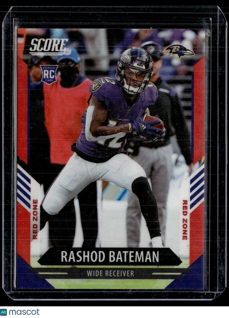 2021 CHRONICLES SCORE PREMIUM RED ZONE ROOKIE  /20 RASHOD BATEMAN RAVENS