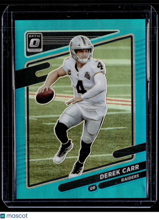 2021 OPTIC AQUA /299 DEREK CARR RAIDERS