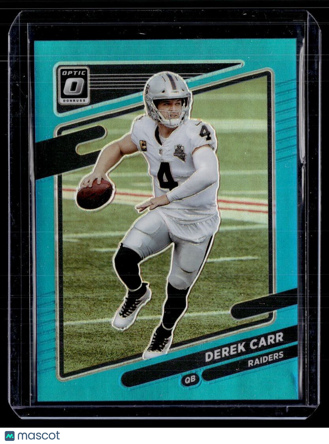 2021 OPTIC AQUA /299 DEREK CARR RAIDERS