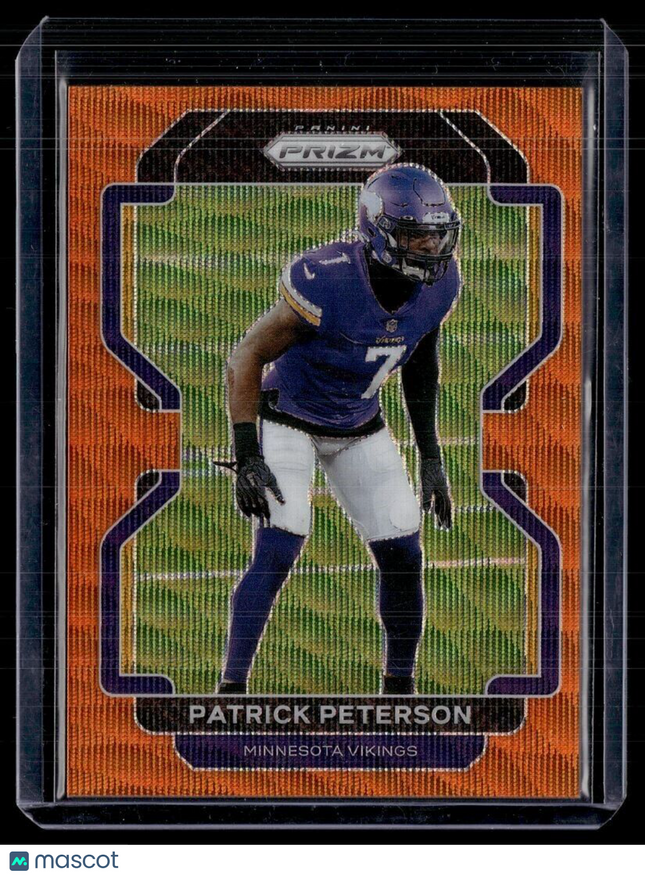 2021 PRIZM ORANGE WAVE /60 PATRICK PETERSON VIKINGS