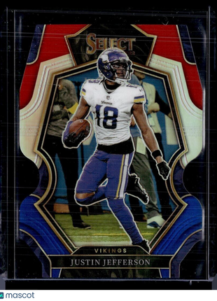 2022 SELECT RED WHITE BLUE DIE CUT PREMIER LEVEL JUSTIN JEFFERSON VIKINGS