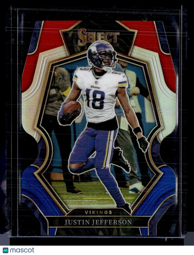 2022 SELECT RED WHITE BLUE DIE CUT PREMIER LEVEL JUSTIN JEFFERSON VIKINGS