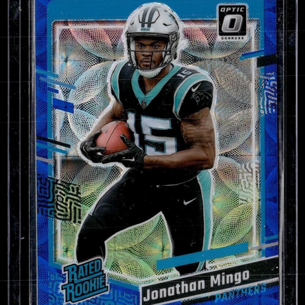 2023 DONRUSS BLUE SCOPE OPTIC PREVIEW JONATHAN MINGO PANTHERS