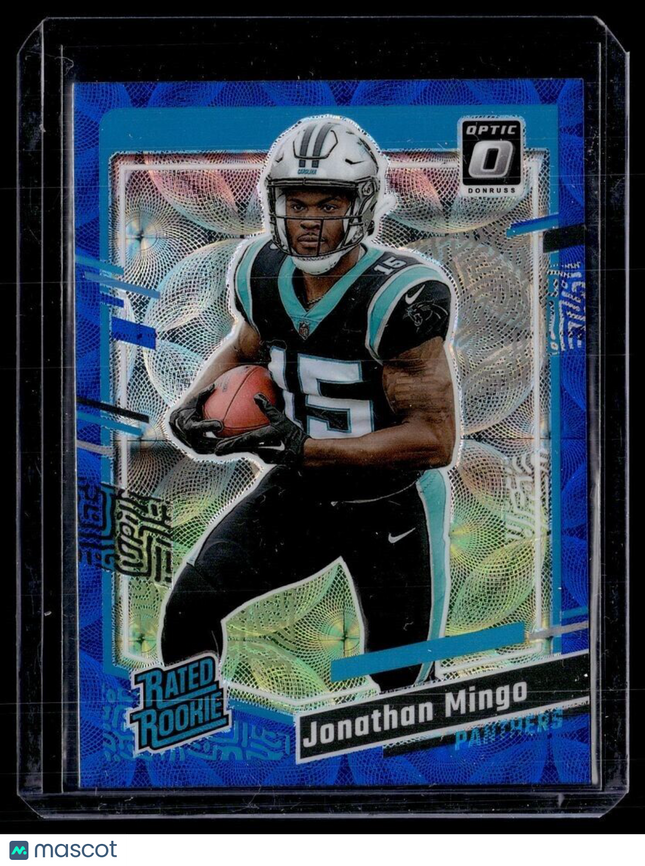 2023 DONRUSS BLUE SCOPE OPTIC PREVIEW JONATHAN MINGO PANTHERS
