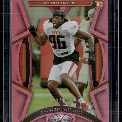 2023 CERTIFIED PINK /199 ROOKIE ZACH HARRISON FALCONS