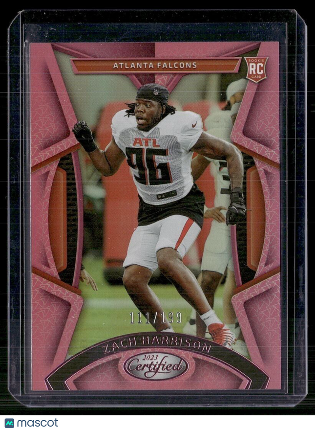 2023 CERTIFIED PINK /199 ROOKIE ZACH HARRISON FALCONS