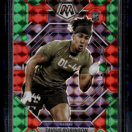 2023 MOSAIC CHOICE GREEN RED ROOKIE TAVIUS ROBINSON RAVENS