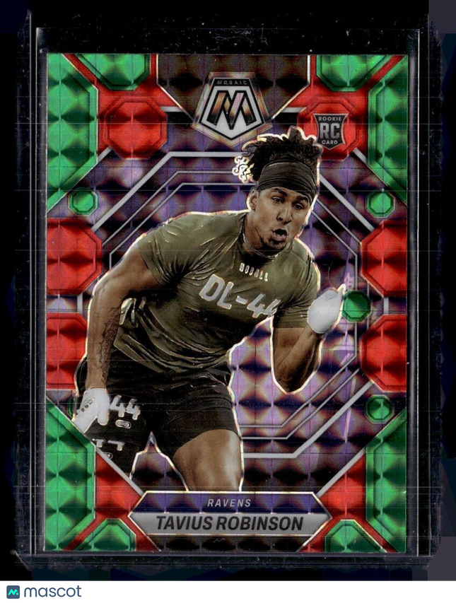 2023 MOSAIC CHOICE GREEN RED ROOKIE TAVIUS ROBINSON RAVENS