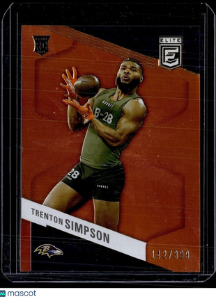 2023 ELITE ORANGE IMPACT /399 TRENTON SIMPSON RAVENS