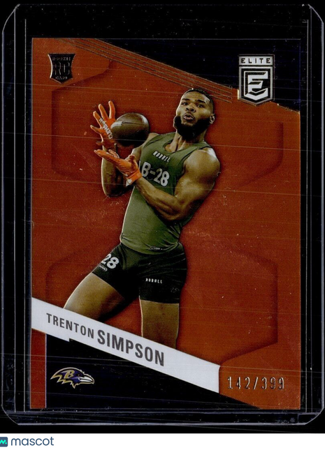 2023 ELITE ORANGE IMPACT /399 TRENTON SIMPSON RAVENS