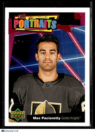 2020-21 UPPER DECK UD PORTRAITS MAX PACIORETTY GOLDEN KNIGHTS