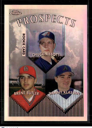 1999 TOPPS CHROME REFRACTOR PROSPECTS CHUCK ABBOTT BRENT BUTLER DANNY KLASSEN