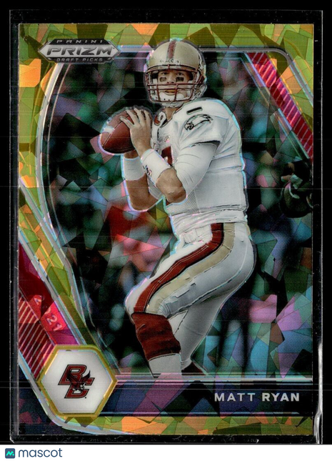 2021 PRIZM DRAFT YELLOW ICE MATT RYAN BOSTON COLLEGE