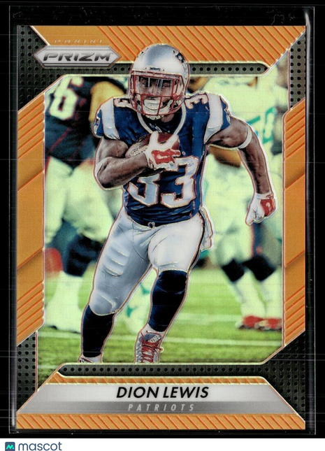 2016 PRIZM ORANGE /299 DION LEWIS PATRIOTS