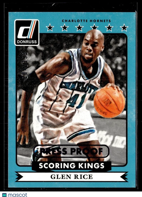 2014-15 DONRUSS PURPLE PRESS PROOF /199 SCORING KINGS GLEN RICE HORNETS