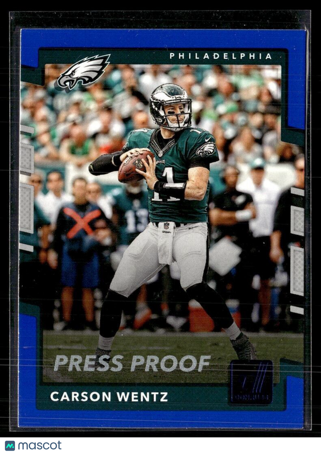 2017 DONRUSS BLUE PRESS PROOF CARSON WENTZ EAGLES