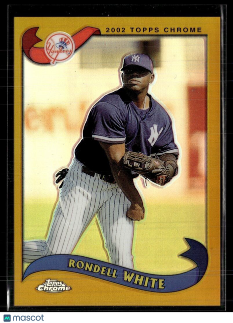 2002 TOPPS CHROME GOLD REFRACTOR RONDELL WHITE YANKEES