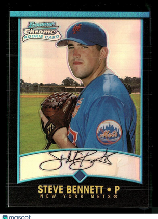 2001 BOWMAN CHROME REFRACTOR ROOKIE STEVE BENNETT METS