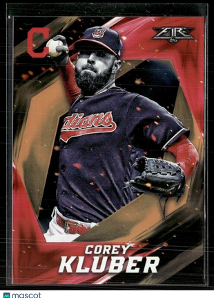 2017 TOPPS FIRE ORANGE /299 COREY KLUBER INDIANS